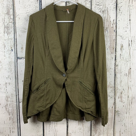 Free People Jackets & Blazers - {Free People} Linen Blend Blazer/Jacket Size XS